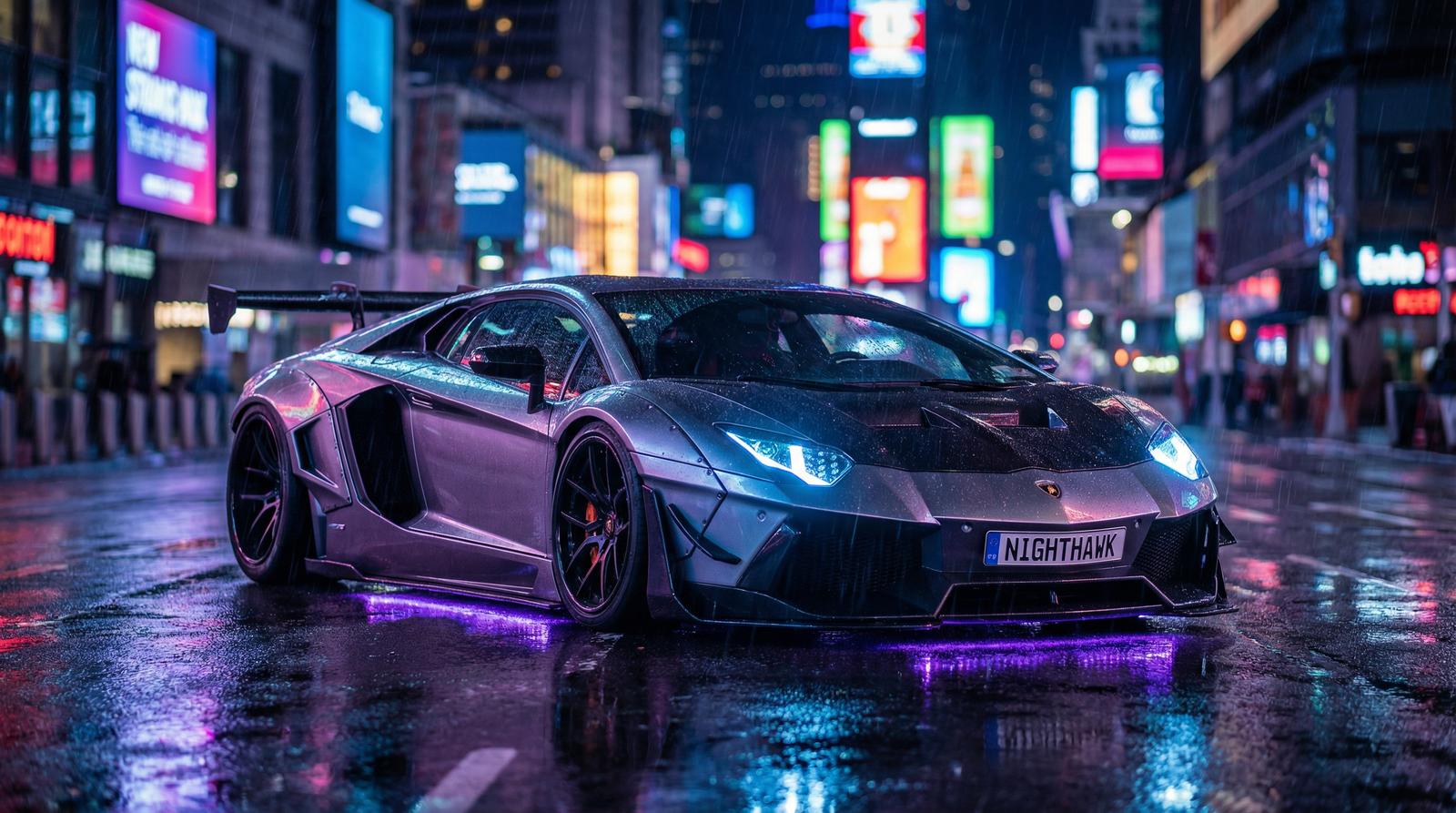 户外露出改装跑车视频