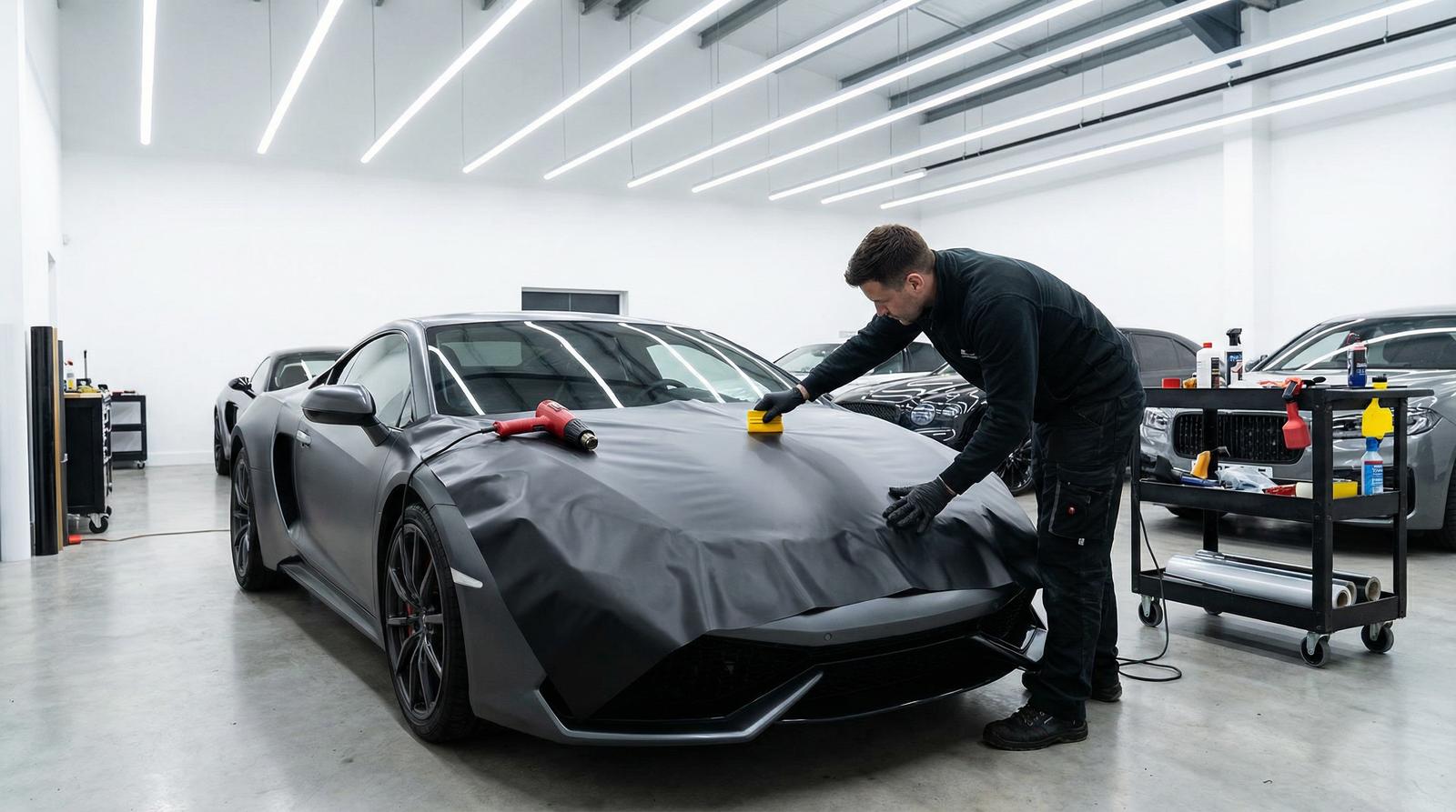 户外露出车身贴膜改装视频